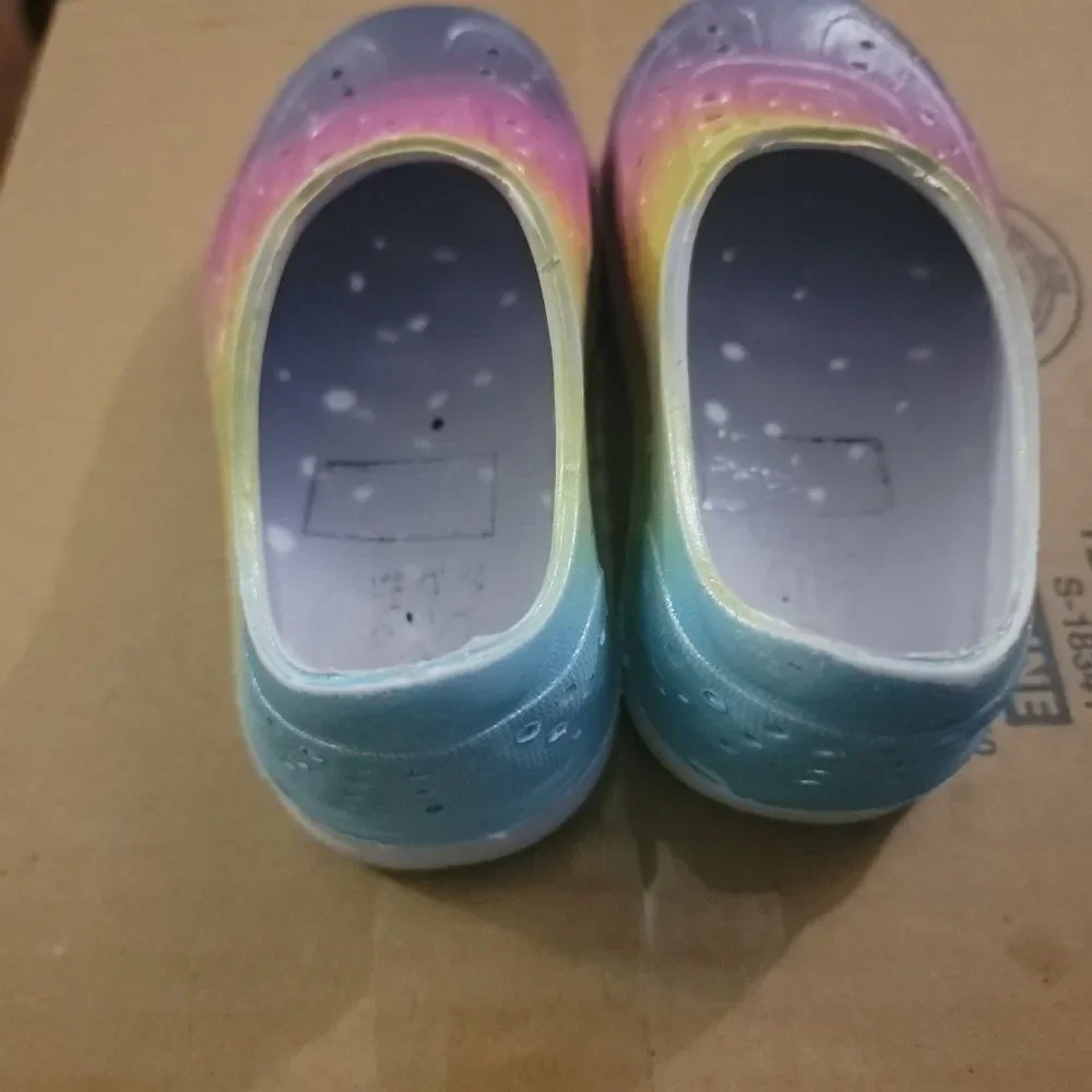 Lily & Dan Unisex Kids Multicolor Comfort Slip On Water Shoes Size US 5/6